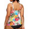 imageYonique Women Plus Size Tankini Top Only Tummy Control Bathing Suit Top V Neck Swim Top No BottomColorful Floral