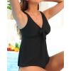 imageYonique Womens Flowy Tankini Tops Only Modest Swim Tops Loose Fit Bathing Suit Tops No BottomBlack
