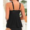 imageYonique Womens Flowy Tankini Tops Only Modest Swim Tops Loose Fit Bathing Suit Tops No BottomBlack
