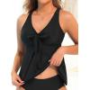 imageYonique Womens Flowy Tankini Tops Only Modest Swim Tops Loose Fit Bathing Suit Tops No BottomBlack