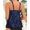 imageYonique Womens Flowy Tankini Tops Only Modest Swim Tops Loose Fit Bathing Suit Tops No BottomBlue Stripe