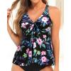 imageYonique Womens Flowy Tankini Tops Only Modest Swim Tops Loose Fit Bathing Suit Tops No BottomFloral