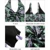 imageYonique Womens Flowy Tankini Tops Only Modest Swim Tops Loose Fit Bathing Suit Tops No BottomGreen Paisley
