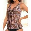 imageYonique Womens Flowy Tankini Tops Only Modest Swim Tops Loose Fit Bathing Suit Tops No BottomMandala