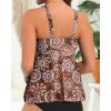 imageYonique Womens Flowy Tankini Tops Only Modest Swim Tops Loose Fit Bathing Suit Tops No BottomMandala