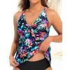 imageYonique Womens Flowy Tankini Tops Only Modest Swim Tops Loose Fit Bathing Suit Tops No BottomMulti Floral