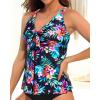 imageYonique Womens Flowy Tankini Tops Only Modest Swim Tops Loose Fit Bathing Suit Tops No BottomMulti Floral
