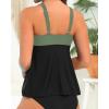 imageYonique Womens Flowy Tankini Tops Only Modest Swim Tops Loose Fit Bathing Suit Tops No BottomOlive Green