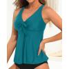 imageYonique Womens Flowy Tankini Tops Only Modest Swim Tops Loose Fit Bathing Suit Tops No BottomTeal