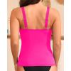 imageYonique Womens Tankini Top Only Button Tummy Control Swim Tank Top Modest Bathing Suit Top No BottomHot Pink