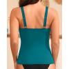 imageYonique Womens Tankini Top Only Button Tummy Control Swim Tank Top Modest Bathing Suit Top No BottomTeal