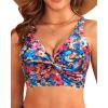 imageWomen Bikini Top Only  Supportive Swimsuit Top Large Bust Bathing Suit Top 2025 Cut Out Twist Swim TopColorful Floral