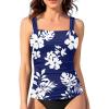 Navy White Flower