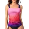imageYonique Tankini Tops for Women Swimwear Top Only Tummy Control Swim Top Modest Tank Top Bathing Suits No BottomPink Gradient