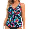 imageYonique Womens Flowy Tankini Tops Only Modest Swim Tops Loose Fit Bathing Suit Tops No BottomMulti Floral