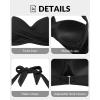 imageYonique Women Halter Bikini Top Push Up Swimsuit Top Retro Swim Top Twist Front Bathing Suit Top OnlyBlack