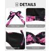 imageYonique Women Halter Bikini Top Push Up Swimsuit Top Retro Swim Top Twist Front Bathing Suit Top OnlyPink Floral