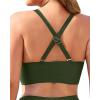 imageYonique Women Plus Size Bikini Top Only Large Bust Swim Top Full Coverage Swimsuit Top Sport Bra Bathing Suit Top No BottomArmy Green