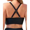 imageYonique Women Plus Size Bikini Top Only Large Bust Swim Top Full Coverage Swimsuit Top Sport Bra Bathing Suit Top No BottomBlack