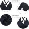 imageYonique Women Plus Size Bikini Top Only Large Bust Swim Top Full Coverage Swimsuit Top Sport Bra Bathing Suit Top No BottomBlack