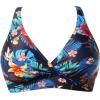 imageYonique Women Plus Size Bikini Top Only Large Bust Swim Top Full Coverage Swimsuit Top Sport Bra Bathing Suit Top No BottomGrass Flowers Bloom