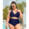 imageYonique Women Plus Size Bikini Top Only Large Bust Swim Top Full Coverage Swimsuit Top Sport Bra Bathing Suit Top No BottomNavy Blue