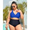 imageYonique Women Plus Size Bikini Top Only Large Bust Swim Top Full Coverage Swimsuit Top Sport Bra Bathing Suit Top No BottomRoyal Blue