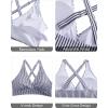 imageYonique Women Plus Size Bikini Top Only Large Bust Swim Top Full Coverage Swimsuit Top Sport Bra Bathing Suit Top No BottomStripe