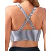 imageYonique Women Plus Size Bikini Top Only Large Bust Swim Top Full Coverage Swimsuit Top Sport Bra Bathing Suit Top No BottomStripe