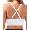 imageYonique Women Plus Size Bikini Top Only Large Bust Swim Top Full Coverage Swimsuit Top Sport Bra Bathing Suit Top No BottomWhite2