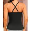 imageWomen Tankini Swim Top Only  High Neck Bathing Suit Tops Tummy Control Tank Top No BottomBlack