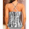 imageWomen Tankini Swim Top Only  High Neck Bathing Suit Tops Tummy Control Tank Top No BottomBlack Tie Dye