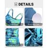 imageWomen Tankini Swim Top Only  High Neck Bathing Suit Tops Tummy Control Tank Top No BottomBlue Leaves