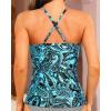 imageWomen Tankini Swim Top Only  High Neck Bathing Suit Tops Tummy Control Tank Top No BottomBlue Paisley