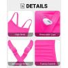imageWomen Tankini Swim Top Only  High Neck Bathing Suit Tops Tummy Control Tank Top No BottomHot Pink