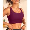 imageYonique Women Sports Bra Bikini Top Swim Bra Athletic Swim Top Scoop Neck Bathing SuitMaroon