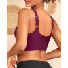 imageYonique Women Sports Bra Bikini Top Swim Bra Athletic Swim Top Scoop Neck Bathing SuitMaroon