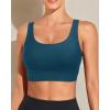 imageYonique Women Sports Bra Bikini Top Swim Bra Athletic Swim Top Scoop Neck Bathing SuitTeal