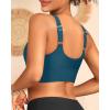 imageYonique Women Sports Bra Bikini Top Swim Bra Athletic Swim Top Scoop Neck Bathing SuitTeal