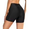 imageYonique Womens Swim Shorts High Waisted Swim Bottoms Tummy Control Bathing Suit Bottom Boy ShortsAvailable in PlusBlack 01