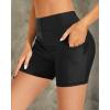imageYonique Womens Swim Shorts High Waisted Swim Bottoms Tummy Control Bathing Suit Bottom Boy ShortsAvailable in PlusBlack 01