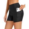 imageYonique Womens Swim Shorts High Waisted Swim Bottoms Tummy Control Bathing Suit Bottom Boy ShortsAvailable in PlusBlack 01