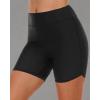 imageYonique Womens Swim Shorts High Waisted Swim Bottoms Tummy Control Bathing Suit Bottom Boy ShortsAvailable in PlusBlack