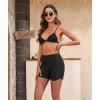 imageYonique Womens Swim Shorts High Waisted Swim Bottoms Tummy Control Bathing Suit Bottom Boy ShortsAvailable in PlusBlack