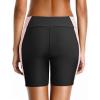 imageYonique Womens Swim Shorts High Waisted Swim Bottoms Tummy Control Bathing Suit Bottom Boy ShortsAvailable in PlusBlack Pink