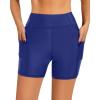 imageYonique Womens Swim Shorts High Waisted Swim Bottoms Tummy Control Bathing Suit Bottom Boy ShortsAvailable in PlusBlue 01