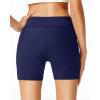 imageYonique Womens Swim Shorts High Waisted Swim Bottoms Tummy Control Bathing Suit Bottom Boy ShortsAvailable in PlusDark Blue 01