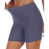 imageYonique Womens Swim Shorts High Waisted Swim Bottoms Tummy Control Bathing Suit Bottom Boy ShortsAvailable in PlusGrey
