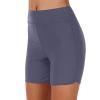 imageYonique Womens Swim Shorts High Waisted Swim Bottoms Tummy Control Bathing Suit Bottom Boy ShortsAvailable in PlusGrey