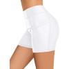 imageYonique Womens Swim Shorts High Waisted Swim Bottoms Tummy Control Bathing Suit Bottom Boy ShortsAvailable in PlusWhite 01